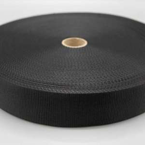 Bånd webbing Pingvin 40mm PES SORT RULL 50m