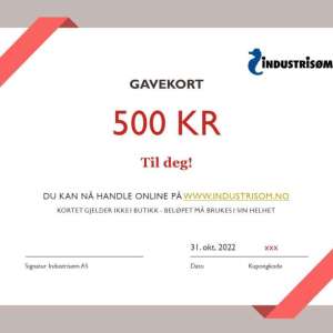 Gavekort 500kr til butikken i Arendal