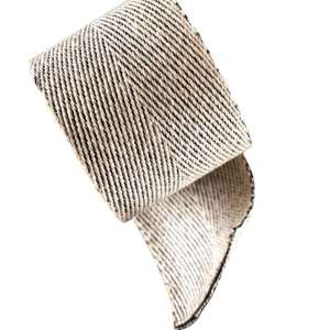 Linsadelgjord natur lin/svart bomull 50 mm rull 25m