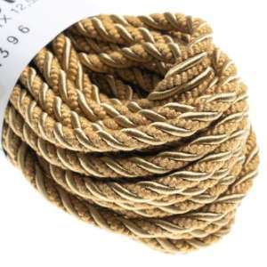 Møbelsnor lys gull matt/shiny 12,5m