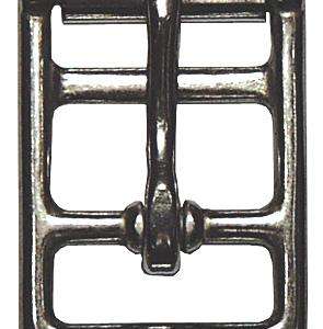 Dobbel Sadelgjordspenne 27mm nikkel - kraftig