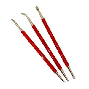 Modellerjern til pauting preging av lær 3stk