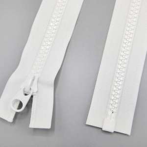 Glidelås 9mm Kalesje delbar 800cm HVIT