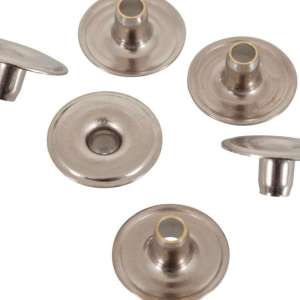 Trykknapp 15,5mm Auto Del 4 Rivet-Nitte nikkel 1000stk