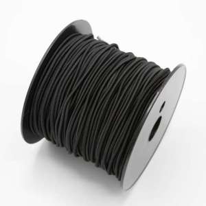 Strikk 3mm sort rund (polyester) RULL 100m