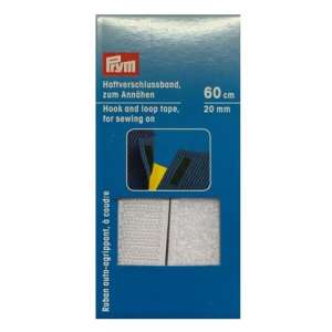 Borrelås 20mm Hvit - Sy på 60+60cm Prym