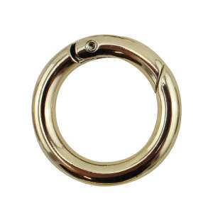Karabinkrok rund 25mm Messing