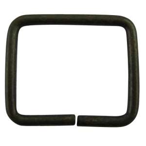 Firkant Ring Åpen 30x25mm gammel messing 10stk