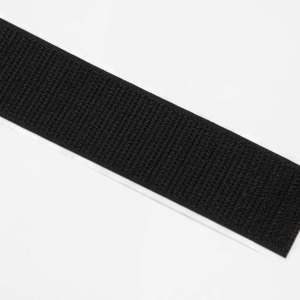 Borrelås 20mm Sort Krok med lim 3meter