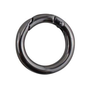Karabinkrok rund 25mm Gun metal
