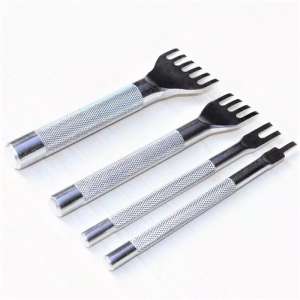 Hullgaffler for kraftig tråd & skinnsnor - 4stk