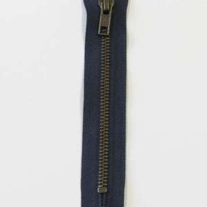 Glidelås 6mm ikke delbar metall 18cm