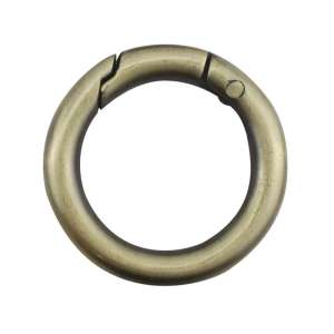 Karabinkrok rund 25mm Gammel messing