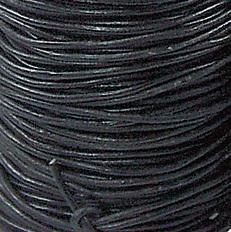 Rundskåret lærsnor 3mm - 3m