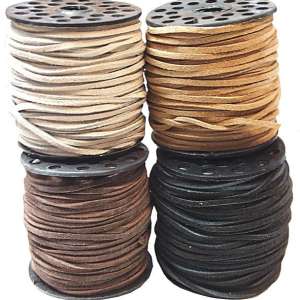 Ruskinnsnøre lærsnor 3mm - 3m