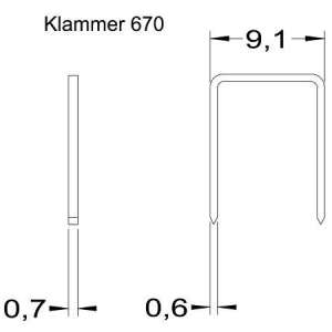 Stifter 8mm 9,1mm RUSTFRI JK670 Kramper 1.000 Bulk