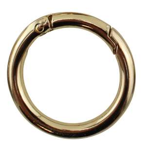 Karabinkrok rund 40mm Messing