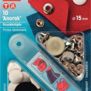 Trykknapp Anorakk Blank 15mm Sett