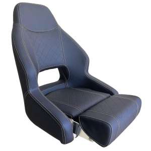 Sailcroft Båtstol Sarasota Classic Mørkblå m/Beige Dobbelsøm