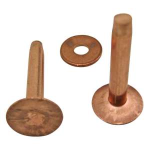 Kobbernitter 25mm med skive 50stk