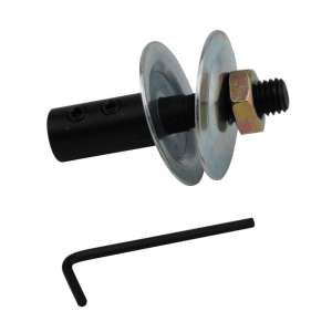 Spindel med mutter for tøyskiver til Trym5 Poleringsmaskin