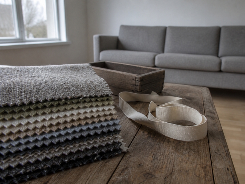 sofa med nytt møbelstoff